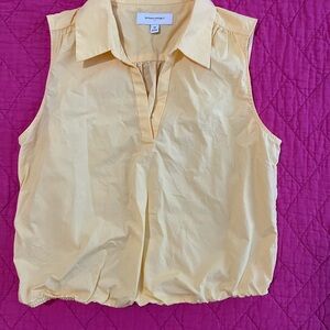 Banana Republic Light Yellow Sleeveless Blouse